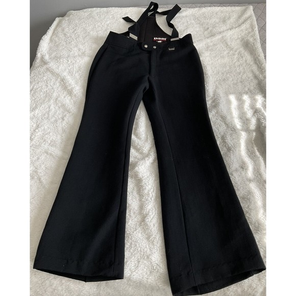 Ossi Skiwear Wool Blend Black Ski Pants/ Bib / Overalls Mens Size 36L - Picture 1 of 9